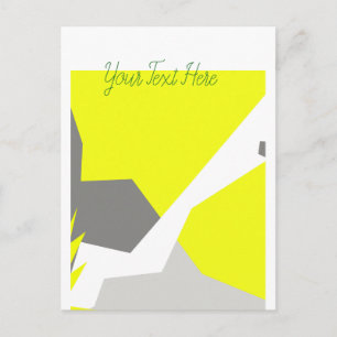 Abstracte kunst - Geel grijs Briefkaart