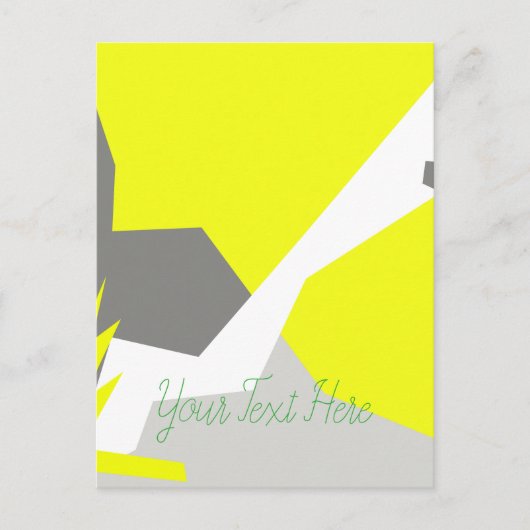 Abstracte kunst - Geel grijs Briefkaart (Voorkant)