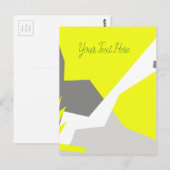 Abstracte kunst - Geel grijs Briefkaart (Voorkant / Achterkant)