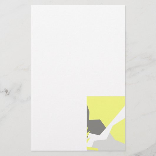 Abstracte kunst - Geel grijs Briefpapier (Voorkant)