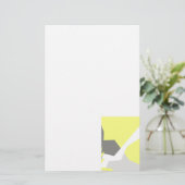 Abstracte kunst - Geel grijs Briefpapier (Staand voorkant)