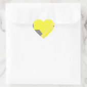 Abstracte kunst - Geel grijs Hart Sticker (Tas)