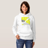 Abstracte kunst - Geel grijs Hoodie (Voorkant volledig)