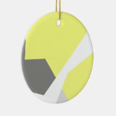 Abstracte kunst - Geel grijs Keramisch Ornament (Rechts)
