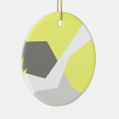 Abstracte kunst - Geel grijs Keramisch Ornament (Rechts)