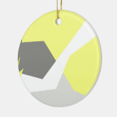 Abstracte kunst - Geel grijs Keramisch Ornament (Links)