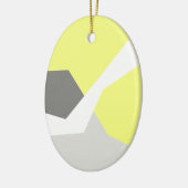 Abstracte kunst - Geel grijs Keramisch Ornament (Links)