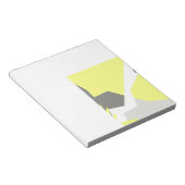 Abstracte kunst - Geel grijs Notitieblok (Schuin)