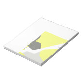 Abstracte kunst - Geel grijs Notitieblok (Linkerzijde)