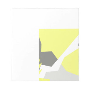 Abstracte kunst - Geel grijs Notitieblok