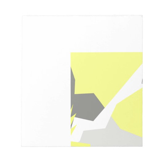 Abstracte kunst - Geel grijs Notitieblok (Voorkant)