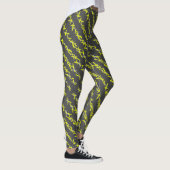 Abstracte kunst geel grijs pastelkleuren leggings (Rechts)