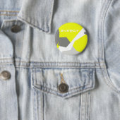 Abstracte kunst - Geel grijs Ronde Button 5,7 Cm (In situ)