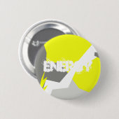 Abstracte kunst - Geel grijs Ronde Button 5,7 Cm (Voorkant /achterkant)
