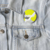 Abstracte kunst - Geel grijs Ronde Button 5,7 Cm (In situ)