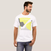 Abstracte kunst - Geel grijs T-shirt (Voorkant volledig)