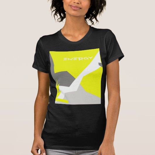 Abstracte kunst - Geel grijs T-shirt (Voorkant)