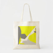 Abstracte kunst - Geel grijs Tote Bag (Voorkant)