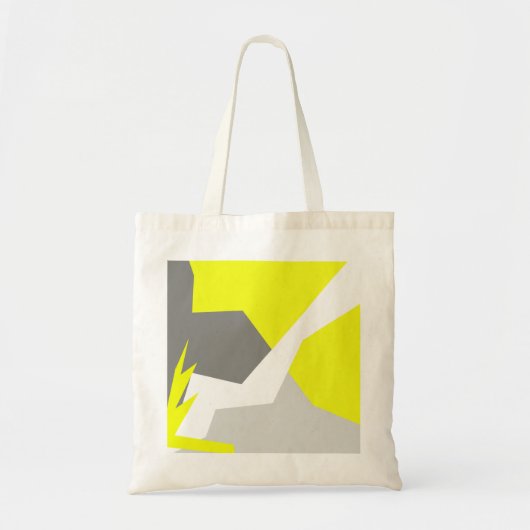 Abstracte kunst - Geel grijs Tote Bag (Voorkant)