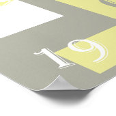 Abstracte kunst geel grijs wit poster (Hoek)