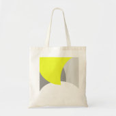 Abstracte kunst geel grijs wit tote bag (Voorkant)