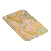 Abstracte kunst geel groene wervelingen magneet (Rechterzijde)