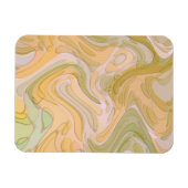 Abstracte kunst geel groene wervelingen magneet (Horizontaal)