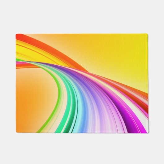 Abstracte Kunst Geel Sinaasappel Achtergrond-10527 Deurmat (Voorkant)