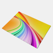 Abstracte Kunst Geel Sinaasappel Achtergrond-10527 Deurmat (Schuin)