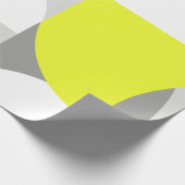 Abstracte kunst geel wit grijs patroon cadeaupapier (Hoek)