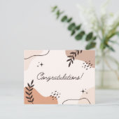 Abstracte kunst gefeliciteerd briefkaart (Staand voorkant)