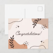 Abstracte kunst gefeliciteerd briefkaart (Voorkant / Achterkant)