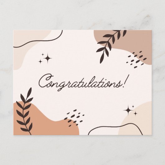 Abstracte kunst gefeliciteerd briefkaart (Voorkant)