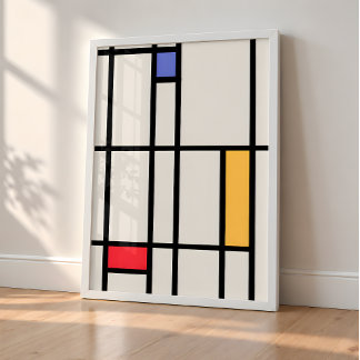 Abstracte kunst – Geïnspireerd door Mondrian (zond Poster