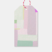 Abstracte Kunst Gelukkig Kerstfeest Cadeaubijsluit Cadeaulabel (Achterkant)