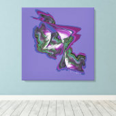 Abstracte kunst gemaakt met Paint & Digital Creati Canvas Afdruk (Insitu (Houten vloer))