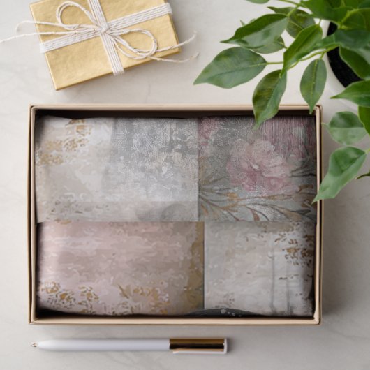 Abstracte kunst Gemengde Media Grunge Meisje Decou Tissuepapier (Geschenk)