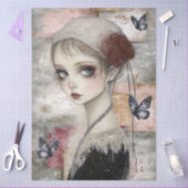 Abstracte kunst Gemengde Media Grunge Meisje Decou Tissuepapier (Craft)