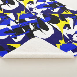 Abstracte Kunst Geometrie Unieke Worpdeken Sherpa Deken