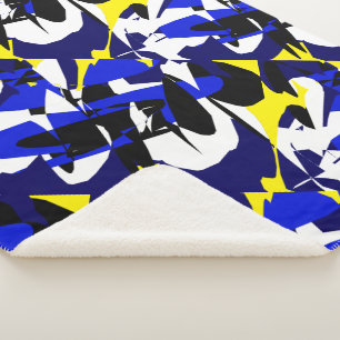 Abstracte Kunst Geometrie Unieke Worpdeken Sherpa Deken