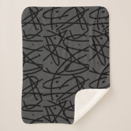 Abstracte Kunst Geometrie Unieke Worpdeken Sherpa Deken
