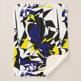 Abstracte Kunst Geometrie Unieke Worpdeken Sherpa Deken
