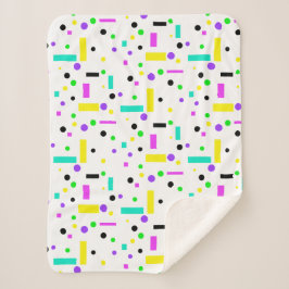 Abstracte Kunst Geometrie Unieke Worpdeken Sherpa Deken