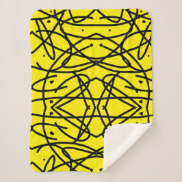 Abstracte Kunst Geometrie Unieke Worpdeken Sherpa Deken