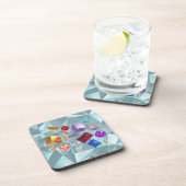 Abstracte kunst geometrische vormen veelhoekig Ond Bier Onderzetter (Rechterzijde)