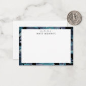 Abstracte Kunst Gepersonaliseerde briefpapier Notitiekaartje (Voorkant / Achterkant in situ)