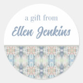 Abstracte Kunst Gepersonaliseerde Gift Stickers (Voorkant)