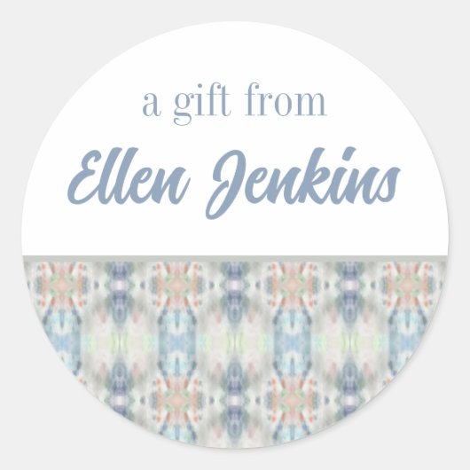 Abstracte Kunst Gepersonaliseerde Gift Stickers (Voorkant)