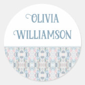 Abstracte Kunst Gepersonaliseerde Gift Stickers (Voorkant)