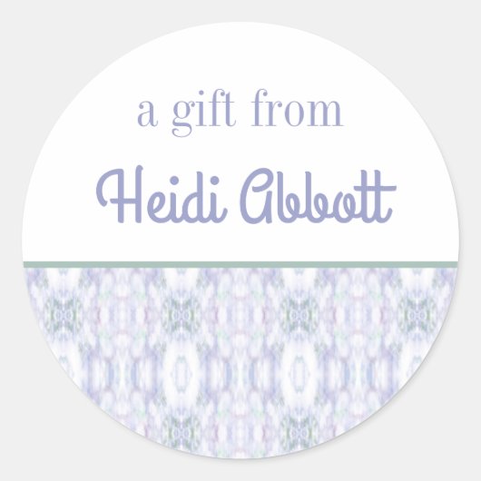 Abstracte Kunst Gepersonaliseerde Gift Stickers (Voorkant)